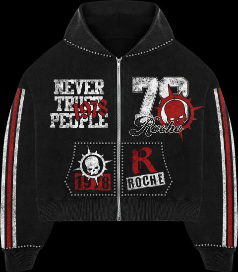 Never trust people ☠️ zip up jacket